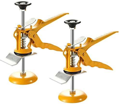 Geoyien Herramienta Elevación Azulejos, 2 piezas ajustador de altura de baldosas, resistente y duradero, adecuado para levantar y fijar azulejos, pisos, puertas y ventanas