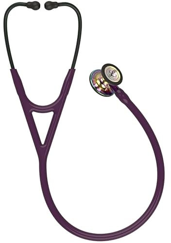 3M Littmann Cardiology IV Stethoskop mit Gratis Gravur und Penlight (Pfaume/Rainbow Edition/High Polish/Violet Stem)