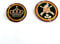 2 Schützenfest Krone Eichenlaub Gewehre Pin Metall Button Nadel Anstecker 1024