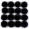 6 Stück 12-15cm Kunstfell Pompons, Kunstfell Bommeln zum Basteln, Künstliche Fellbommel Flauschige Bommel Pom Pom zum Basteln DIY Kreative Handwerk Mützen Handschuhe Tasche Anhängern Dekor,Schwarz