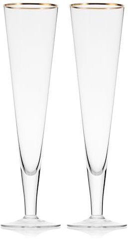 Mikasa Gold Champagne Flutes, Set of 2