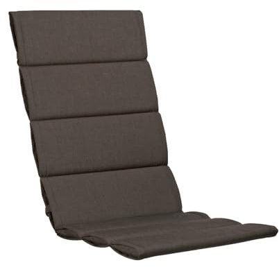 KETTtex EXKLUSIV Comfort Plus Auflage Hochlehner Dunkelgrau I Gartenstuhl Polster 120x50x5/3cm I KTH1 Sitzauflage weich & robust I Stuhlauflage UV-beständig I Dessin 8692