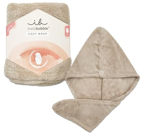 invisibobble SET Cozywrap (1 Stück) – Mikrofaser Handtuch für Haare – Schnell trocknendes Haartuch für Locken – Sanftes Turban Handtuch für Kinder & Erwachsene – Ideal für Zuhause, ohne Hitzeschäden