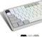 LQXQ Low Profile Keycaps 144, PBT Keyboard Keys 75 percent Shine Through, Keycaps for ANSI US 60% 65% 75% 80% 100% Cherry Gateron MX Mechanical Keyboard Switch, Grey/White