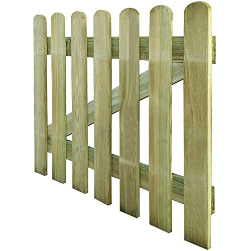 NEXTRADEITALIA CF da 2PZ Cancelletto per steccato in legno giardino e recinzione CM 100 X 100 H cancello in doghe esterno IMPREGNATO