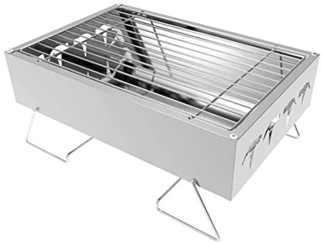 Picknickgrill Grill Campinggrill Tragbarer BBQ-Edelstahl-faltender BBQ-Grill-Camping-Grill-Tischgrill-Camping, Der Kleinen Grill Kocht BBQ Grills