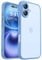CANSHN Matte for iPhone 16 Case, Upgraded [Full Camera Protection] [Translucent Matte] Shockproof Protective Phone Case for iPhone 16 6.1 - Light Blue