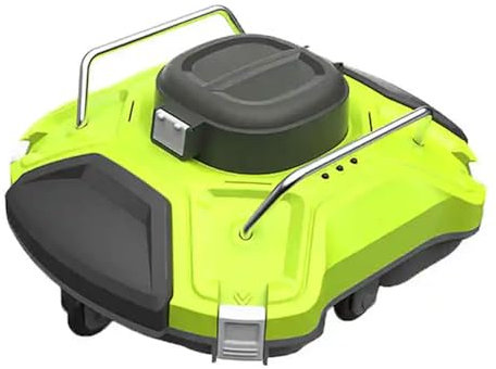 BDJSN Machine D'aspiration De Piscine, Robot Nettoyeur De Piscine Hors Sol avec Voyant LED, 80㎡, Écumeur De Piscine À Moteur sans Balais 200um avec Évitement Automatique des Obstacles, Dure 3h