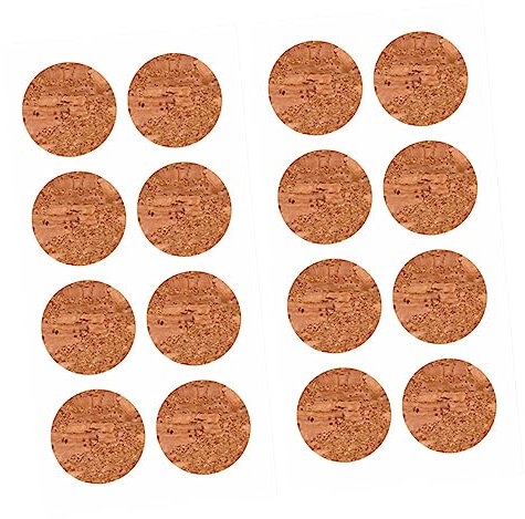 Operitacx 1 Ensemble De 9 Pièces Étiquettes De Classement Autocollant D'étiquette De Bouteille Bouteilles D'eau Stickers Étiquettes Autocollantes Pour Conteneurs Cercle Stickers En Bois
