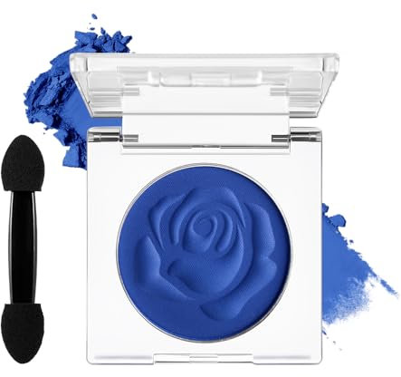 DE'LANCI Single Blau Lidschatten,Blau Matte Lidschatten Make-up,Wasserfester Blau Lidschatten Gut Pigmentiert,Grundlegender Lidschatten,Geisterbraut-Make-up,Vegan #08