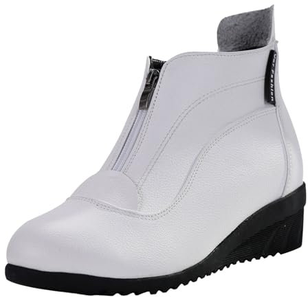 Breite FüßE SchuheSchwarze Ballerina Damen Square Dance Schuhe für Frauen, weiche Sohlen, mittelhohe Absätze, sportliche Mütter mittleren und ältere FüR Ballerinas Damen Schuhe Sneaker (White, 39)