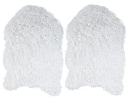 Home4You Kunstfelle - 2er Set - Weiß - 90 x 60 cm