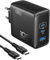 INIU 100W Cargador USB C, 3 Puertos Carga Rápida, GAN Ⅲ PD QC Adaptador de Pared Portátil Compacto para MacBook Pro Air, iPad, iPhone 16 Pro MAX, Samsung Galaxy S24 Ultra, Google, Huawei, Steam Deck