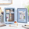 CELLUSTOP - Mini Réfrigérateur Cosmétique, Petit Frigo de Chambre, Réfrigérateur Électrique Portable 12V/220V, Fonction CHAUD/FROID, Réfrigérateur de Bureau, Voiture - 4 Litres - Bleu