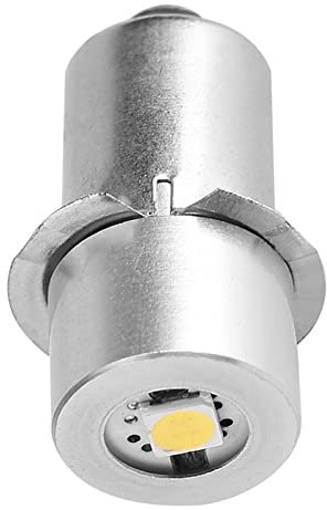 plplaaoo Ampoule de lampe de poche LED 1 W P13.5S, température de couleur 2700~7000 K, ampoule de torche en métal, ampoule de rechange pour lampe torche ou lampe de travail d'urgence (6V)