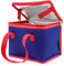 TEAMOOK Foldable Lunch Bag Insulated Lunch Box Water-Resistant Leakproof Soft Cooler Bag Blue & Red 8-10 cans