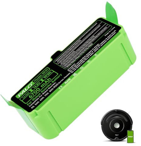Palogreen 6700mAh Ersatzakku für IRobot Roomba 900/800/700/600/500 Series - Lithium Akku Kompatibel Roomba 980 966 960 906 896 886 880 870 790 780 770 760 692 650 630 620 606 555 530 520 R3