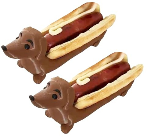 Dackeltablett für Hot Dogs – 2stk Süßes Serviertablett in Welpenform, Einzigartiger Teller für Hot Dogs, Sushi, Süßigkeiten, Sandwiches, Esstischdeko für Familientreffen, Zuhause, Partyies, Restaurant