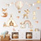 GRAZDesign Wandtattoo Kinderzimmer Boho - Tiermotive & Regenbogen, Abziehbare Wandaufkleber für Babyzimmer Dekoration, Selbstklebend