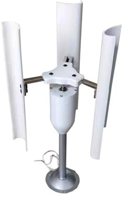 ZROEAU Modello di generatore Eolico Verticale a Tre Pale Generatore trifase a magneti permanenti Senza spazzole Utensili Portatili for mulini a Bassa velocità per casa, Ufficio, Aula, Festa