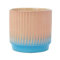 pot de fleur Pots de Plantes Cylindriques Grands Pots de Fleurs en céramique Simple Salon Balcon Plantes succulentes Plantes Vertes Jardinières de Couleur dégradé Droit cache pot ceramique(Pink,Petit)