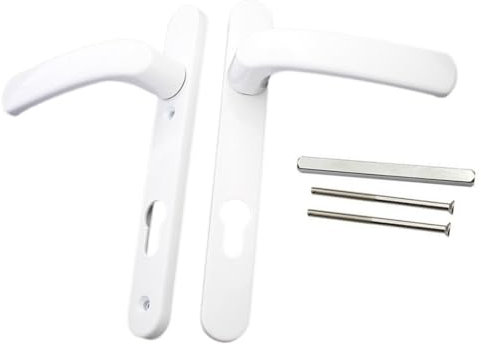 Pffiocix Juego de manijas de puerta de aleación de aluminio de repuesto para puerta de habitación, juego de manijas de placa larga, accesorios de puerta