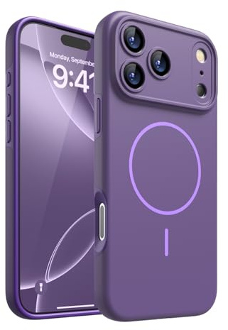 Gleecube Magnetic for iPhone 17 Pro Max Case, [Matte Solid Color] [Full Camera Protection] Protective Case for iPhone 17 Pro Max - Deep Purple
