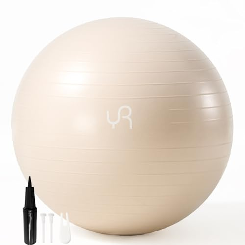 RYTMAT Ballon de yoga anti-éclatement de 65 cm extra épais avec tube d'inhalation antidérapant pour yoga, pilates, travail et entraînement de base