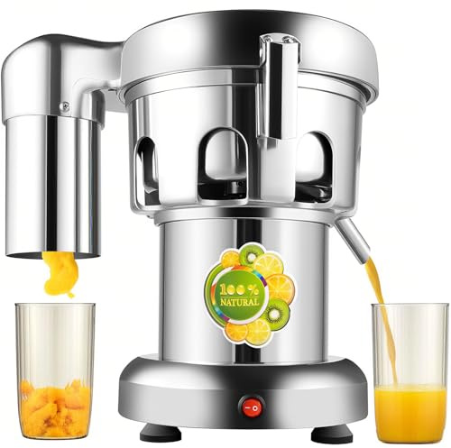DHMYDPDZ Extracteur de Jus – Presse-Agrumes à Froid,centrifugeuse entièrement Automatique, 370 W, 2800 TR/Min, centrifugeuse électrique Robuste, 80-100 kg/h
