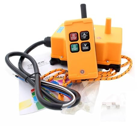 Remote Control Crane 4 Channels 1 Speed Control Hoist Industrial Wireless Crane Radio Remote System(110-120)