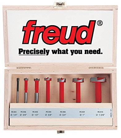 Freud FC-107: 7-teiliges Hartmetall-Forstner-Bohrer-Set (1/4 Zoll bis 1-3/8 Zoll Durchmesser)