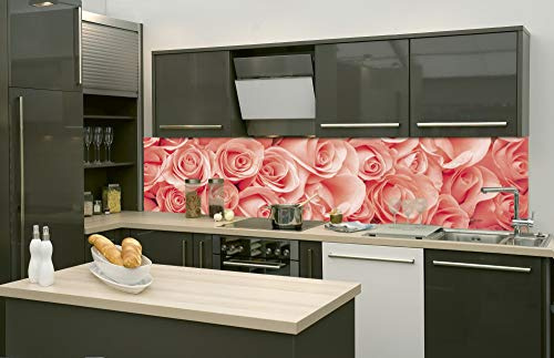Dimex Küchenrückwand Folie selbstklebend Rosen | Klebefolie - Dekofolie - Spritzschutz für Küche | Made in EU - 260 cm x 60 cm