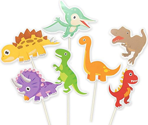 35-Pack Baby Dinosaur Cupcake Toppers Picks, Dinosaur cake Toppers for Kids Birthday Baby Shower Party Decorations Supplies