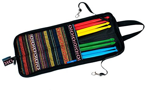 Trommel Stock Tasche, Tragbarer Volksstil Drumsticks Hängende Tasche Trommel Schlägel Tragetasche mit Griff