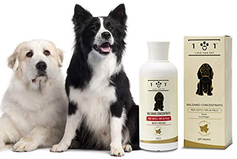 Konzentrierter natürlicher Conditioner, 250ml - Balsam für Hunde und Katzen - Macht das Fell weich, erleichtert das Kämmen und hilft beim Entwirren von Knoten - Linea 101