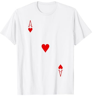 Kartenspiel Spielkarte Herz As Fasching Karneval Fun Kostüm T-Shirt