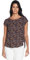 ONLY Damen Einfarbige Kurzarm Bluse Basic Rundhals Ausschnitt Blusen T-Shirt Blouse Oberteil ONLVIC, 15161116,Night Sky/AOP:Ella Ditsy Flower,34
