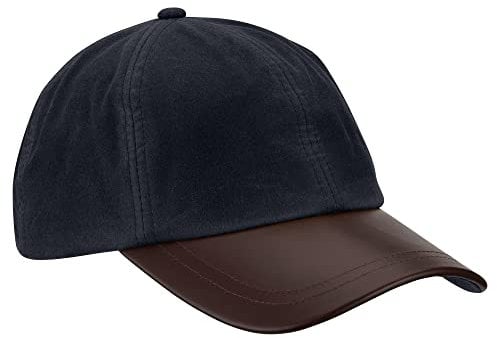 Romneys Wachscap | aus 100% gewachster Baumwolle, Wind und wasserdicht | in unterschiedlichen Farben | One Size (Blau)