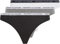 Tommy Hilfiger Perizomi Confezione da 3 Donna Tanga, Multicolore (Medium Grey Heather/White/Black), L