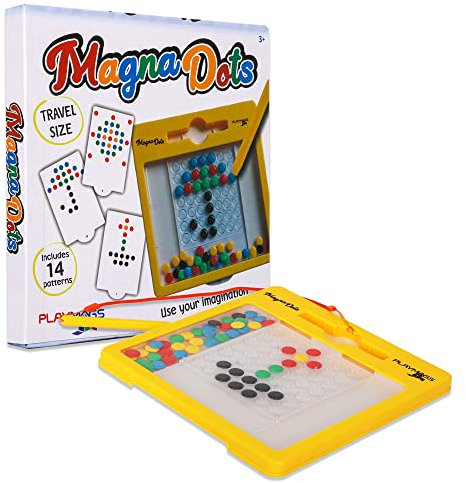 Playmags Magnetic Board für Kinder - Magnetische Doodle Dots Board mit Magnetstift - Magna Doodle mit Kindern Safe Magnete - Kinder & Kleinkind Reisespielzeug