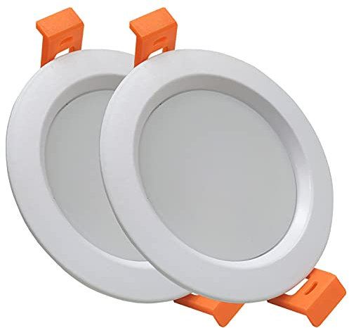 LED ATOMANT LED-Einbauleuchte, rund, 7 W, 75 mm, Kaltweiß (6500 K), 700 Lumen, Ceiling, direkt auf 220 V, 2 Stück