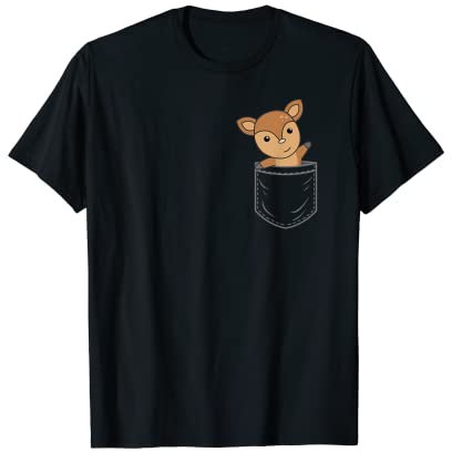 Reh in der Brusttasche süße Rehe für Kinder T-Shirt