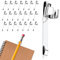 20 Stücke Metall Stift Clip mit Taschenclip, Edelstahl Stifthalter Clip für Die Meisten Stifte, Metal Pen Clips with Pocket Clip, Stiftschlaufe für Taschenstift Bleistift Markierungen Klemmmappe