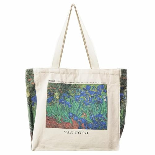 BROADREAM Borsa Shopper Donna, Tote Bag Tela, Shopper Borsa, Borsa Tela Donna, Shopper in Tela, Borsa Canvas Perfetto per Shopping, Scuola, Regali