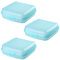 Engelland 3 x Lunchbox, Farbe: Türkis, Kunststoff, BPA-frei, Vesperdose, Brotdose, Plastikdose für Kinder, 14 x 14 x 5 cm