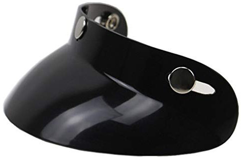 Universal Black 3-Snap Motorcycle Helmet Peak Lens Open Face Sun Shade Visor Shield