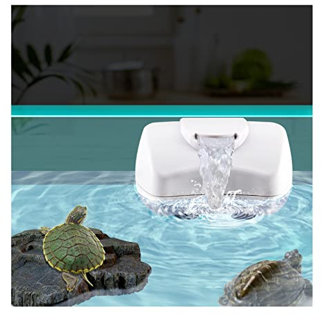 UPETTOOLS Turtle Filter, Low Water Level Aquarium Filter | Ultra Quiet, 0.6 Min Water Level, 80 GPH, Frog & Reptile Tank, 4W Energy Saving