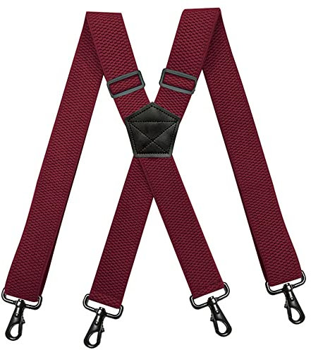 YYKSYDPT Bretelle per Uomo Eleganti Regolabili X-Back Con 4 Moschettoni Girevoli per Carichi Pesanti, Elastiche Larghe 3,8 cm per Costume Tuxedo Abito Jeans
