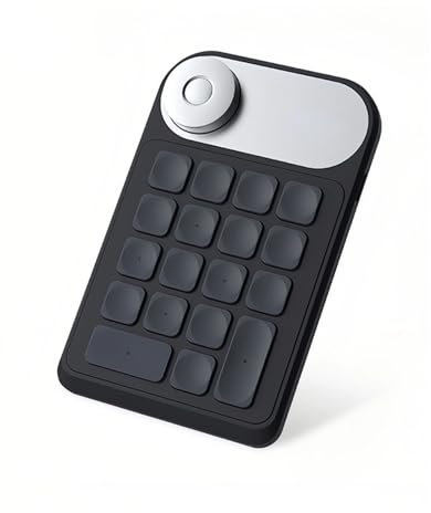 Cuifati Keydial KD100 Tastatur, 2,4 GHz Wireless One Handed Shortcut Keys Keypad mit 18 Anpassbaren Tasten und Zifferblatt für Pen Display und Drawing Tablet, Ergonomisch, 1200