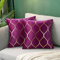 Samt Kissenbezüge 50x50cm 2er Set Kissenbezug Boho Sofakissen Dekokissen Violett Kissenhülle Kissenbezüge mit Verstecktem Reißverschluss für Sofa Wohnzimmer Schlafzimmer Terrasse Büro (Violett)